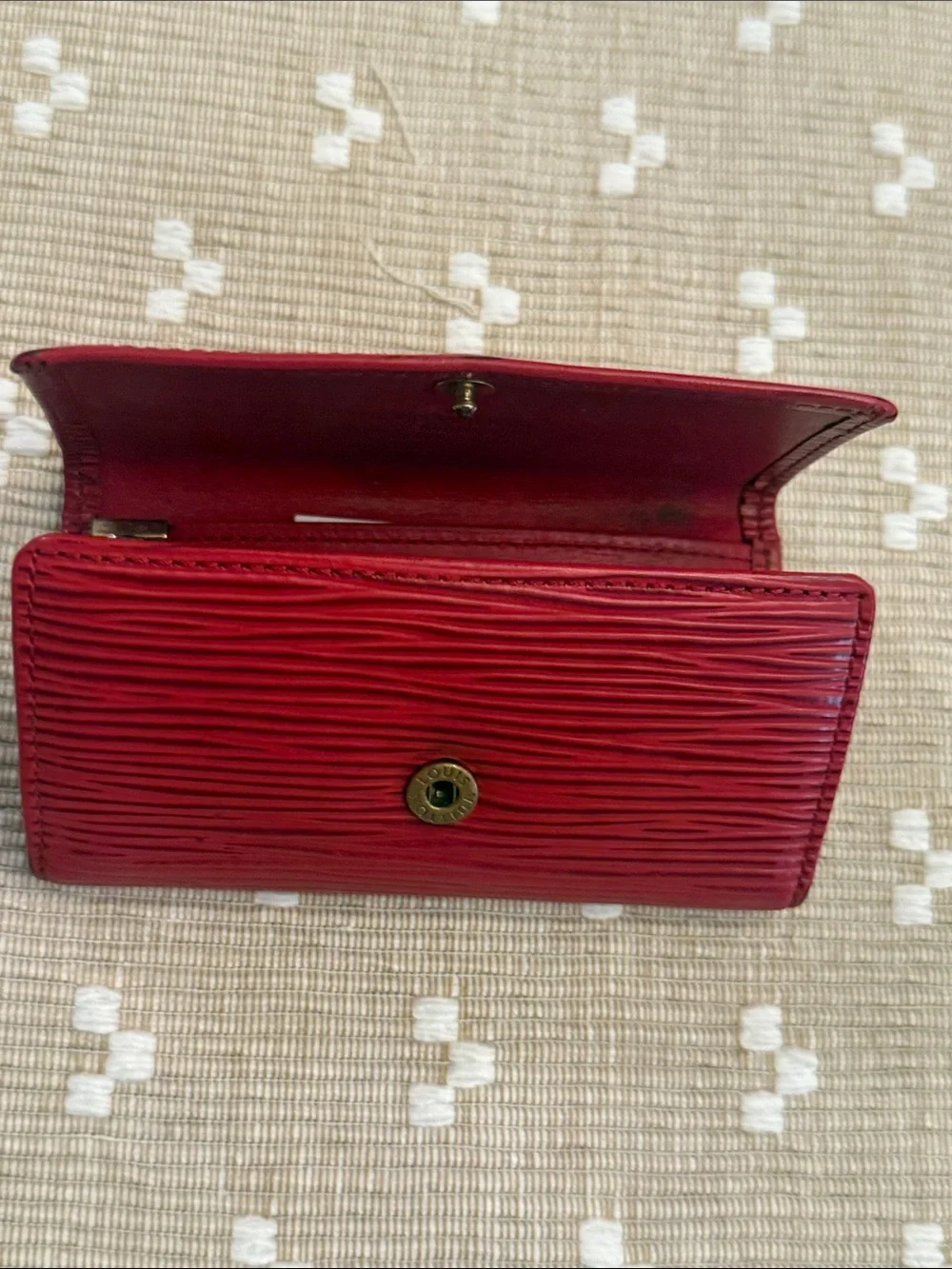 Louis Vuitton Red Epi Leather 4‎ Key Holder Wallet Organizer M63827